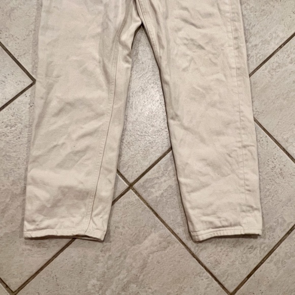 ZARA WOMEN’S HIGH-RISE DENIM JEANS, SIZE US 4, WHITE - Picture 7 of 8